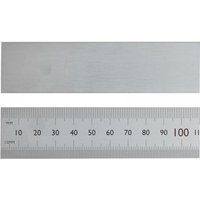 Stainless steel ruler 600mm with clear metric markings and Hultafors branding, sleek silver finish.