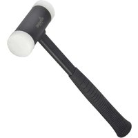 Hultafors Anti Vibration Nylon Face Hammer with black handle and dual white nylon striking faces.