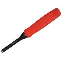 Hultafors Scandinavian Bevel Edge Butt Wood Chisel with red ergonomic handle and sharp steel blade.