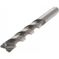 Irwin granite drill bit, 10.0 x 200mm, silver with spiral flutes and pointed carbide tip.