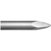 Pointed chisel with a silver metallic finish, 400mm length, designed for heavy-duty drilling tasks.