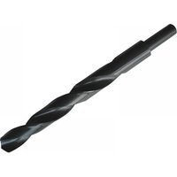Black Irwin HSS reduced shank drill bit, 16.0mm diameter, 178mm length, spiral flutes, cylindrical shank.