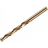 Gold-toned Irwin HSS cobalt drill bit, 7.0mm diameter, spiral fluted design, 109mm overall length.