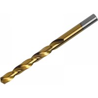Gold Irwin HSS Pro TiN coated drill bit, 8.5mm diameter, 117mm overall length, with silver shank.
