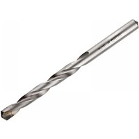 Silver Irwin HSS TCT tip drill bit, 10.5mm diameter, 125mm overall length, spiral design with sharp cutting edge.