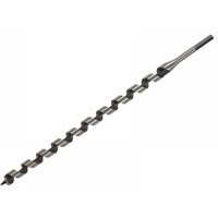 Irwin long series wood auger drill bit, 24 x 400mm, spiral design with sharp cutting edges and hexagonal shank.