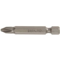Phillips Power Insert Bit Ph2, 90mm, silver steel with hexagonal shank and pointed tip, by IRWIN®.