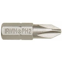 Silver Irwin Phillips insert bit Ph2 50mm with engraved branding, pack of 2.