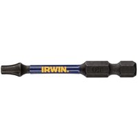 Irwin Impact Pro Performance Tx20 screwdriver bit, 57mm, black with blue and yellow branding, pack of 2.