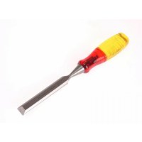 Irwin Marples chisel with splitproof red and yellow handle, 16mm bevel edge blade.