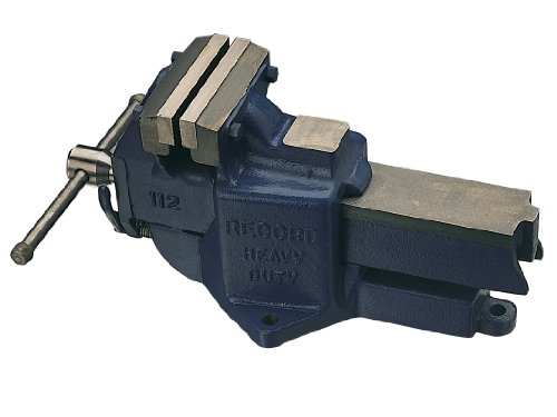 Heavy-duty quick release vice in blue cast iron with a 150mm (6in) jaw width, featuring steel jaws and a sturdy handle for secure clamping.