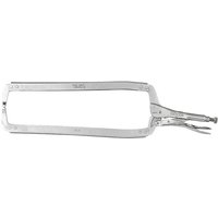 Silver Irwin Vise-Grip locking C-clamp with regular tips, 600mm length, featuring a wide jaw opening and adjustment screw.