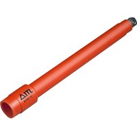 Red ITL 1/2" drive insulated socket extension bar with black tip and ITL logo near the base.