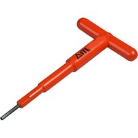 Red ITL Insulated Light T Handle Hex Key with ergonomic grip and black hex tip.