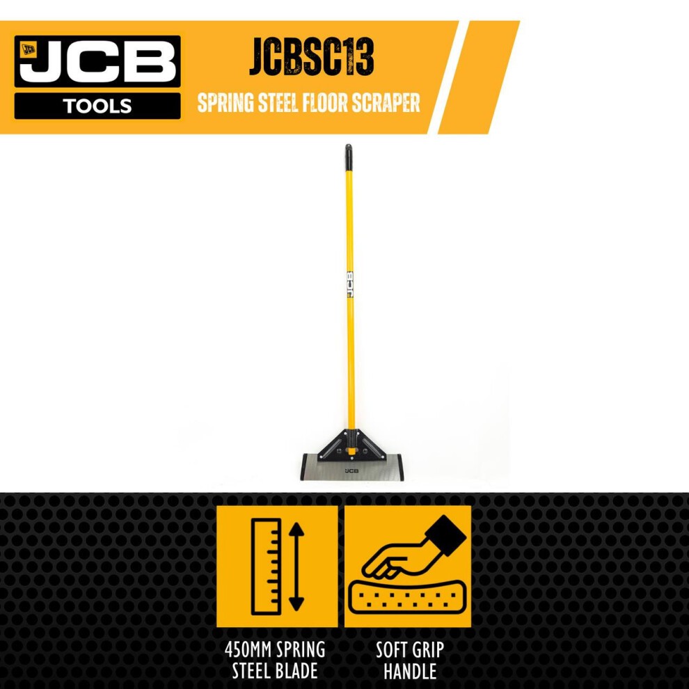 JCB 450mm 18’’ Long Handled Floor Scraper, Heavy-duty Spring Steel Blade | JCBSC13 - image 4