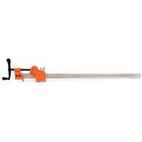 Orange Jorgensen I-Bar HD sash clamp, 750mm, with black handle and silver metal bar.