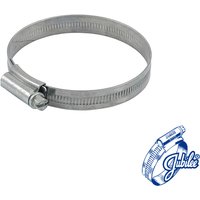 Jubilee JUB3XMS Clip, silver mild steel, adjustable 60-80mm diameter, bag of 10, with embossed logo.