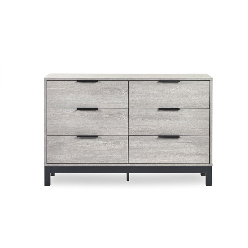 Julian Bowen Bali 6 Drawer Grey Oak Wide Chest of Drawers - image 2