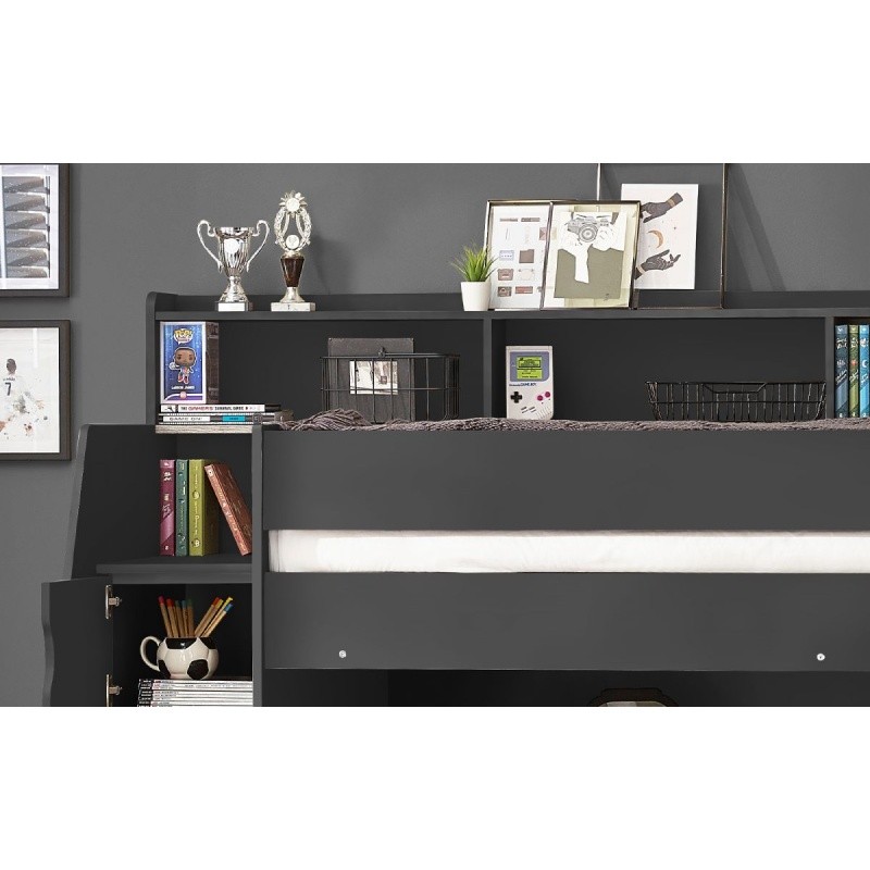 Julian Bowen Camelot Anthracite Bunk Bed with Staircase - image 3