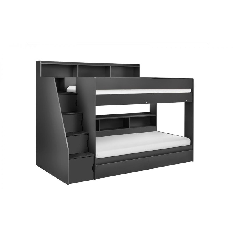 Julian Bowen Camelot Anthracite Bunk Bed with Staircase - image 5