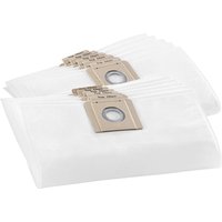 White vacuum cleaner bags for Kärcher T 15/1 and T 17/1, pack of 10, with cardboard collar and circular opening.