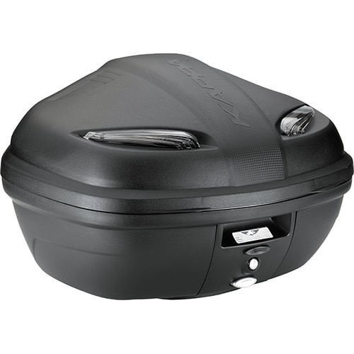 Kappa K47NT MONOLOCK Top Case in black, featuring a sleek design, 47-litre capacity, integrated reflectors, and a secure locking mechanism.