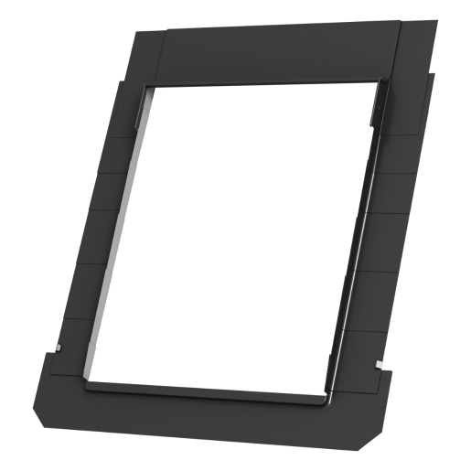Keylite Slate Roof Flashing in black, measuring 1340mm x 980mm, featuring a sleek design with a metal frame and integrated slate tiles for seamless roof integration.