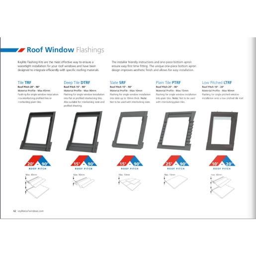 Keylite Tile Roof Flashing 550mm x 1180mm TRF01C - image 2