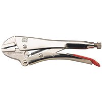 Knipex 225mm straight jaw self grip pliers, shiny metal finish with red and black handle accents.