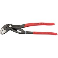 Red-handled Knipex 250mm Cobra® water pump pliers with adjustable jaws and black metal finish.