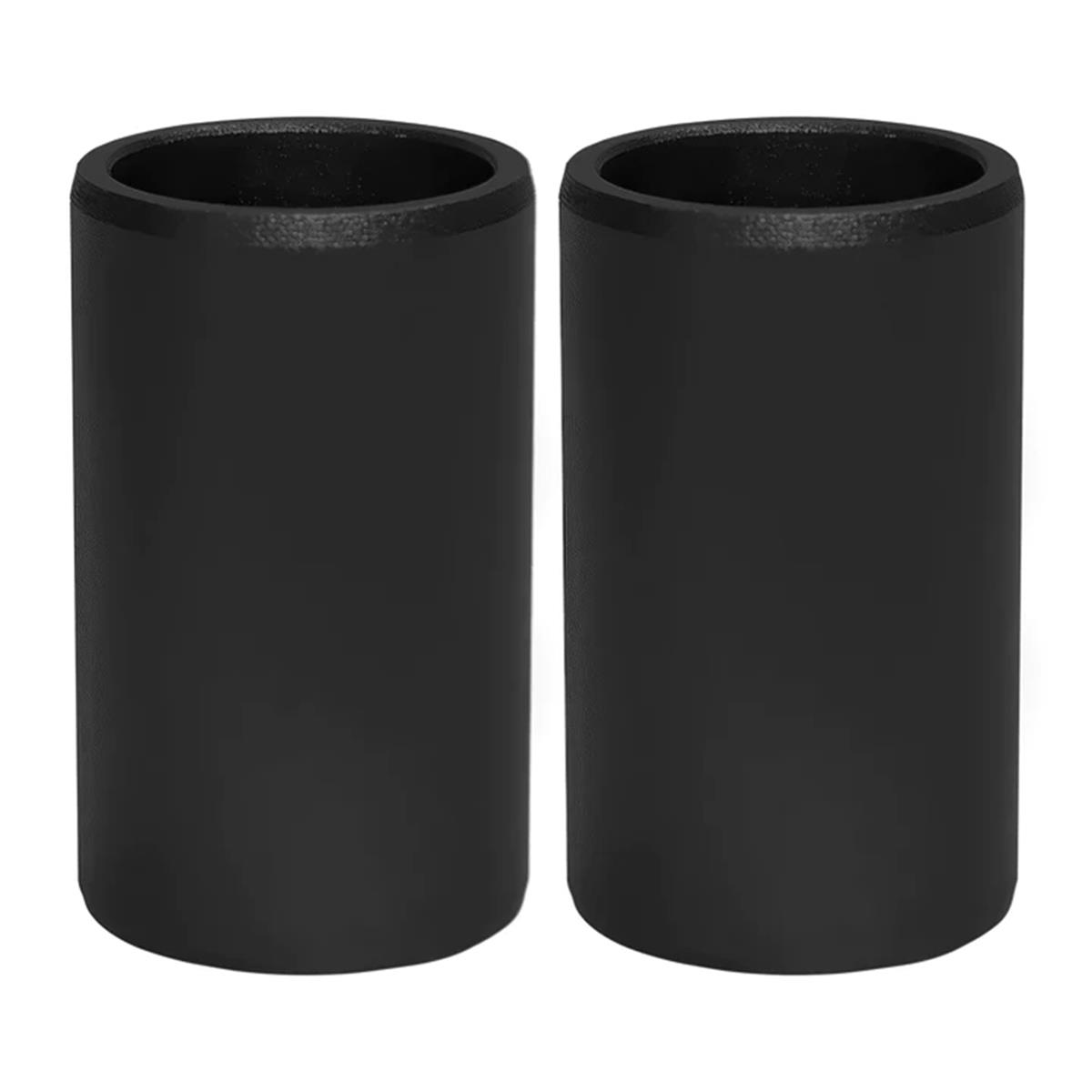 Two cylindrical black 15mm rods made of durable material, featuring a threaded design for secure attachment, ideal for camera rigging and support systems.