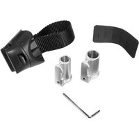 Black and silver Kryptonite Transit FlexFrame U Bracket Mounting kit with strap, two brackets, and hex key.