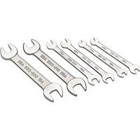 Silver Laser 2680 6 Piece BA Spanner Set, open-ended wrenches with engraved sizes on handles.
