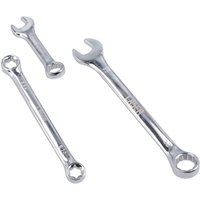 Chrome Laser 8481 spanner set, includes metric, stubby, and star wrenches, polished finish, 30 pieces.