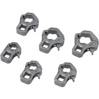 Gray Laser 8874 ratchet flare nut wrench set with six open-ended, hexagonal wrenches in various sizes.