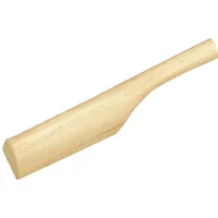 Wooden lead dresser with a smooth, tapered handle and flat rectangular head, used for shaping lead sheets.