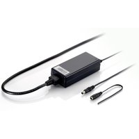 Black LevelOne POW-4801 48V DC power supply, rectangular with attached cable and two additional connectors.