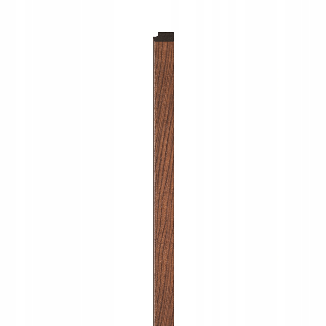 Mocca-colored Linerio M-line Lamele, featuring a sleek, elongated design with a subtle groove at the top, crafted from durable material for modern interior finishes.