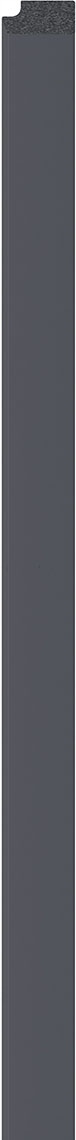 Anthracite-colored Linerio M-line right lamella, featuring a sleek, modern design with a smooth finish, ideal for contemporary interior applications.