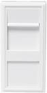 White LogiLink NF0001 wall plate with a smooth plastic finish, featuring a horizontal switch cover and two rectangular openings for wiring or connections.