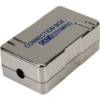 LogiLink NP0012A metallic electrical box, rectangular, silver finish, labeled "Connection Box CAT.6 (250MHz)"