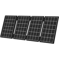 Black LogiLink PA0340 solar panel with three foldable sections and visible grid pattern.