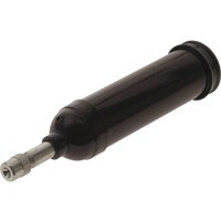 Black Lumatic MPO telescopic hand grease gun with cylindrical body and metal nozzle.