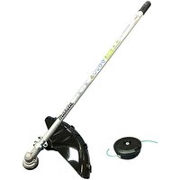 Makita brush cutter attachment with silver shaft, black guard, and spool for multi-function power head units.