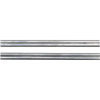 Makita 82mm TCT Planer Blades, silver, rectangular, with sharp edges and smooth finish, designed for woodworking.