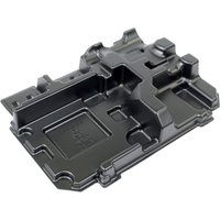 Black Makita inlay for MakPac case with molded compartments and raised sections for organizing power tools.