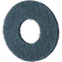 Makita abrasive floor pad, circular with a textured surface and central hole, designed for PS001G scrubber polisher.