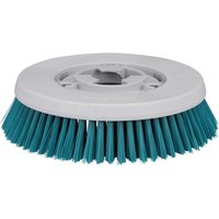 Gray circular brush with teal bristles, compatible with Makita PS001G scrubber polisher.