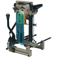 Makita Chain Mortiser 240V 7104L/2 with beige frame, blue chain guide, and black handle.