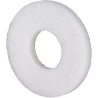 White circular felt floor pad with a central hole, designed for Makita PS001G scrubber polisher.